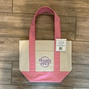 Trader Joe’s Pink and Cream Mini Tote Bag